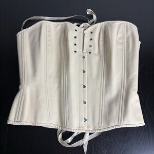 TIMELESS TRENDS Overbust Corset Size 34 Ivory/Cream Colored